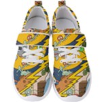 Astronaut Moon Monsters Spaceship Universe Space Cosmos Men s Velcro Strap Shoes