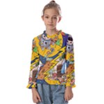 Astronaut Moon Monsters Spaceship Universe Space Cosmos Kids  Frill Detail T-Shirt