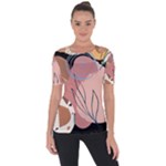 Abstract Boho Bohemian Style Retro Vintage Shoulder Cut Out Short Sleeve Top