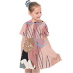 Abstract Boho Bohemian Style Retro Vintage Kids  Sailor Dress