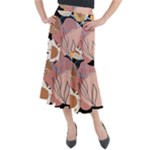Abstract Boho Bohemian Style Retro Vintage Midi Mermaid Skirt