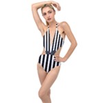 Stripes Geometric Pattern Digital Art Art Abstract Abstract Art Plunging Cut Out Swimsuit