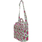 Flowers Leaves Roses Pattern Floral Nature Background Crossbody Day Bag