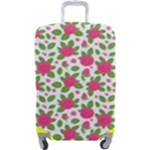 Flowers Leaves Roses Pattern Floral Nature Background Luggage Cover (Large)