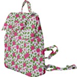 Flowers Leaves Roses Pattern Floral Nature Background Buckle Everyday Backpack