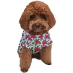 Flowers Leaves Roses Pattern Floral Nature Background Dog T-Shirt