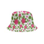 Flowers Leaves Roses Pattern Floral Nature Background Inside Out Bucket Hat (Kids)