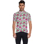 Flowers Leaves Roses Pattern Floral Nature Background Men s Short Sleeve Cycling Jersey