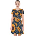 Flowers Pattern Spring Bloom Blossom Rose Nature Flora Floral Plant Adorable in Chiffon Dress