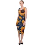 Flowers Pattern Spring Bloom Blossom Rose Nature Flora Floral Plant Sleeveless Pencil Dress
