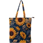 Flowers Pattern Spring Bloom Blossom Rose Nature Flora Floral Plant Double Zip Up Tote Bag