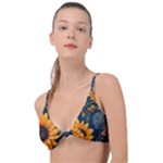 Flowers Pattern Spring Bloom Blossom Rose Nature Flora Floral Plant Knot Up Bikini Top