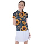 Flowers Pattern Spring Bloom Blossom Rose Nature Flora Floral Plant Women s Polo T-Shirt