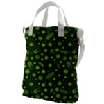 Seamless Pattern With Viruses Canvas Messenger Bag