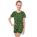 Seamless Pattern With Viruses Kids  Mesh T-Shirt and Shorts Set
