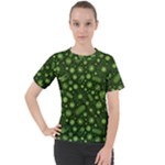Seamless Pattern With Viruses Women s Sport Raglan T-Shirt