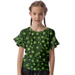 Seamless Pattern With Viruses Kids  Cut Out Flutter Sleeves