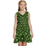 Seamless Pattern With Viruses Kids  Sleeveless Tiered Mini Dress