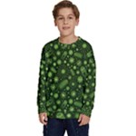 Seamless Pattern With Viruses Kids  Crewneck Sweatshirt