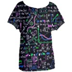 Math Linear Mathematics Education Circle Background Women s Oversized T-Shirt