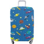 Space Rocket Solar System Pattern Luggage Cover (Large)