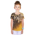 Honeycomb With Bees Kids  One Piece T-Shirt