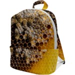 Honeycomb With Bees Zip Up Backpack