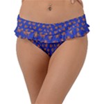 Cute sketchy monsters motif pattern Frill Bikini Bottoms