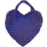 Cute sketchy monsters motif pattern Giant Heart Shaped Tote