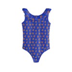 Cute sketchy monsters motif pattern Kids  Frill Swimsuit