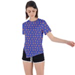 Cute sketchy monsters motif pattern Asymmetrical Short Sleeve Sports T-Shirt