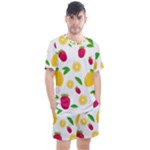 Strawberry Lemons Fruit Men s Mesh T-Shirt and Shorts Set