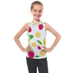 Strawberry Lemons Fruit Kids  Sleeveless Polo T-Shirt