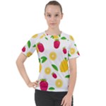 Strawberry Lemons Fruit Women s Sport Raglan T-Shirt