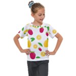 Strawberry Lemons Fruit Kids  Mesh Piece T-Shirt