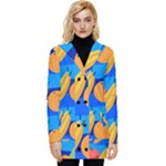 Fruit Texture Wave Fruits Button Up Hooded Coat 