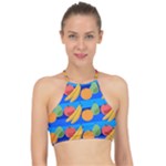 Fruit Texture Wave Fruits Halter Bikini Top