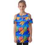 Fruit Texture Wave Fruits Fold Over Open Sleeve Top