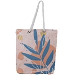 Summer Pattern Tropical Design Nature Green Plant Full Print Rope Handle Tote (Large)