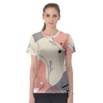 Pattern Line Art Texture Minimalist Design Women s Sport Mesh T-Shirt