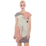 Pattern Line Art Texture Minimalist Design Cap Sleeve Bodycon Dress