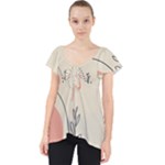Pattern Line Art Texture Minimalist Design Lace Front Dolly Top