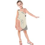 Pattern Line Art Texture Minimalist Design Kids  Sleeveless Dress