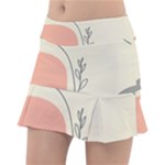 Pattern Line Art Texture Minimalist Design Classic Tennis Skirt