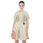 Pattern Line Art Texture Minimalist Design Sailor Dress