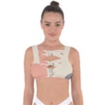 Pattern Line Art Texture Minimalist Design Bandaged Up Bikini Top
