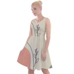 Pattern Line Art Texture Minimalist Design Knee Length Skater Dress