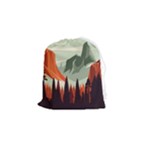 Mountain Travel Canyon Nature Tree Wood Drawstring Pouch (Small)