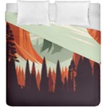 Mountain Travel Canyon Nature Tree Wood Duvet Cover Double Side (King Size)