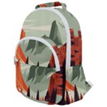 Mountain Travel Canyon Nature Tree Wood Rounded Multi Pocket Backpack